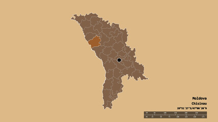 Location of Falesti, district of Moldova,. Pattern