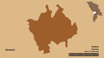 Hincesti, district of Moldova, zoomed. Pattern