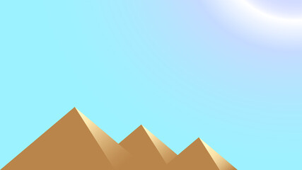 Pyramid desert background landscape