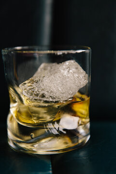 Whisky with glacier ice