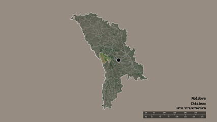 Location of Nisporeni, district of Moldova,. Satellite