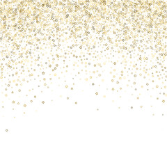Obraz na płótnie Canvas Gold Glitter Stars. Luxury Shiny Confetti.