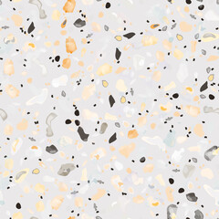 Terrazzo Texture Vector. Flooring Seamless Pattern