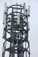 Mobile phone transmitters on pylon