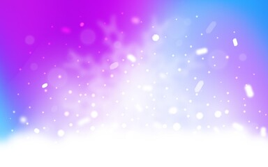 Vector layout with bright snowflakes. Glitter abstract illustration with crystals of ice. The template can be used as a new year background.
