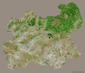 Tov, province of Mongolia, on solid. Satellite