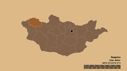 Location of Uvs, province of Mongolia,. Pattern