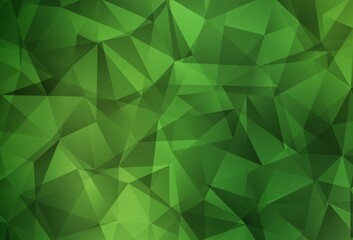 Dark Green vector abstract polygonal background.