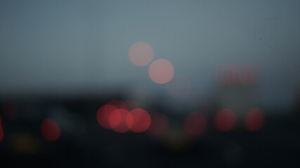 Highway traffic at dusk