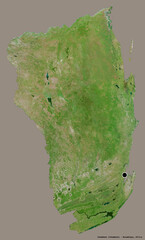 Inhambane, province of Mozambique, on solid. Satellite