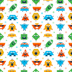 pattern with geometric characters