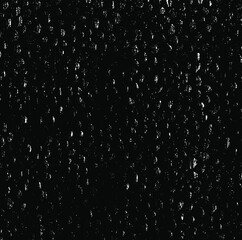 Small uneven spots and particles of debris. Abstract vector texture. Distressed uneven background. Grunge texture overlay with fine grains isolated on white background. Vector illustration. EPS10.