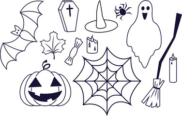 set of elements halloween