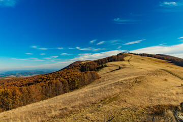 autumn mountains landscape October golden season nature photography scenic view from above in clear weather day