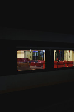 First class train compartment