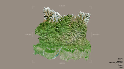 East - Nepal. Bounding box. Satellite © Yarr65
