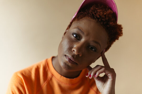 Female African American Model in Bold Colors in Studeo