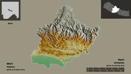 West, development region of Nepal,. Previews. Relief