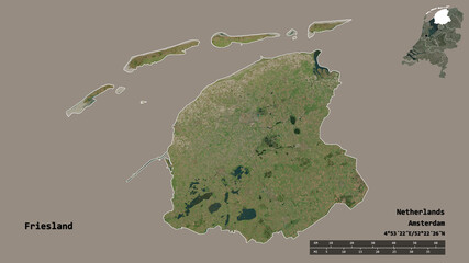 Friesland, province of Netherlands, zoomed. Satellite © Yarr65