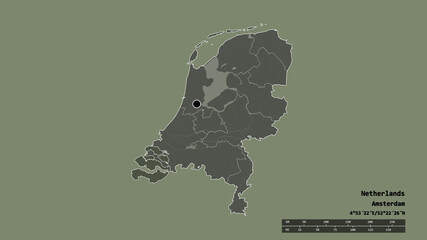 Location of Zeeland, province of Netherlands,. Administrative
