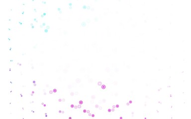 Light Pink, Blue vector background with bubbles.