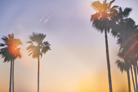 Sunset scene through prism