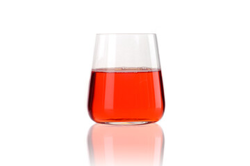 ginger fizzy drink in glass isolated on white