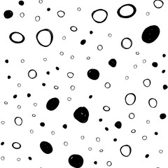 Abstract Black and White Seamless Pattern. Vector Dotted Textured Background.