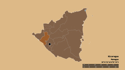 Location of Leon, department of Nicaragua,. Pattern