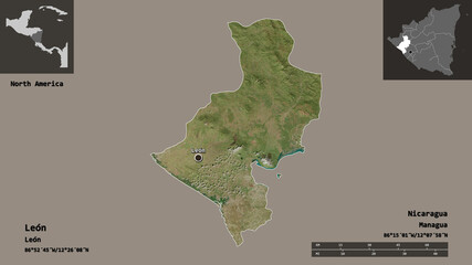 Leon, department of Nicaragua,. Previews. Satellite
