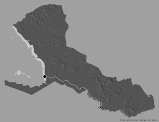 Rio San Juan, department of Nicaragua, on solid. Bilevel