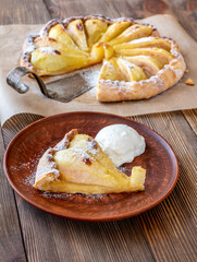 Pear and ginger galette