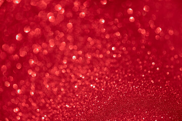background of abstract Red glitter lights. defocused. for Christmas or valentine's day