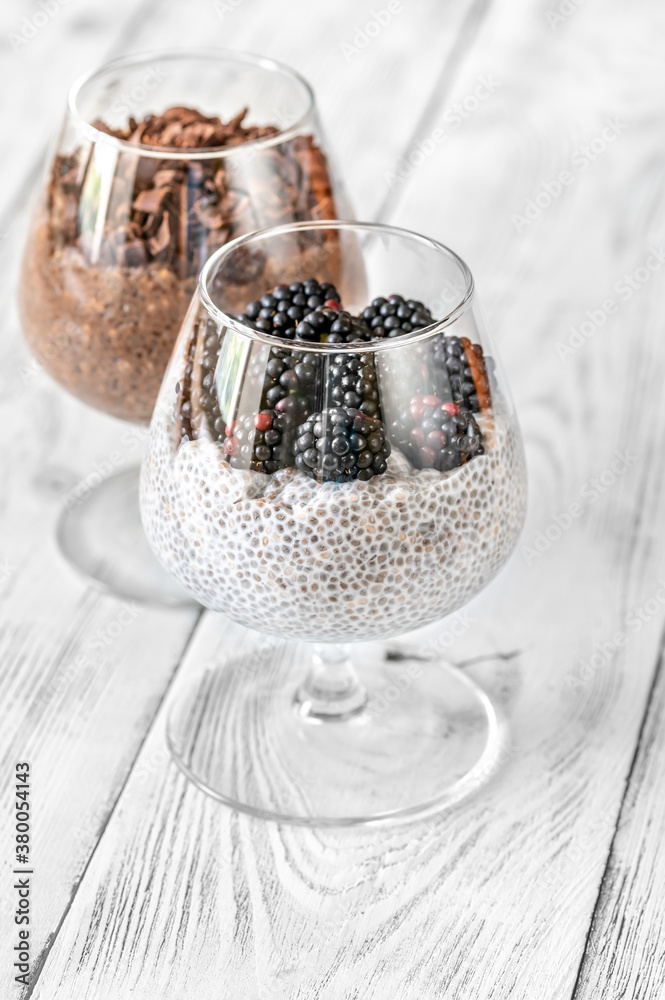 Sticker Chia seed puddings