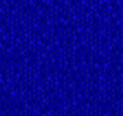 Dark Blue honeycomb mosaic. Seamless vector illustration. 