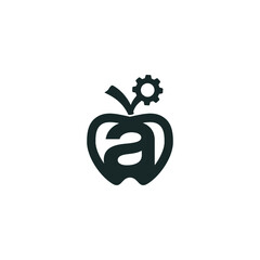 apple logo vector illustration icon