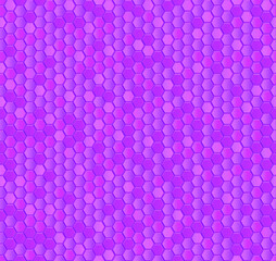 Purple honeycomb mosaic. Seamless vector illustration. 