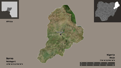 Borno, state of Nigeria,. Previews. Satellite
