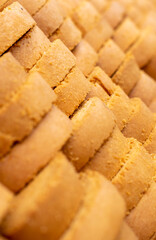 Close up of Toasts with selective focus .