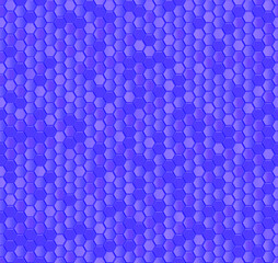 Blue honeycomb mosaic. Seamless vector illustration.