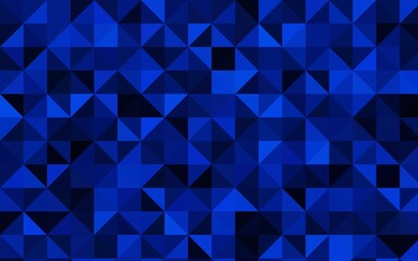 Dark BLUE vector abstract mosaic background. Creative geometric illustration in Origami style with gradient. The polygonal design can be used for your web site.