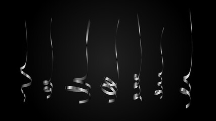 3d realistic vector ribbons. Vector template for party design