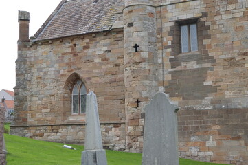The Auld Kirk of St Monans started by King David in the 14th century, in the East Neuk of Fife, Scotland
