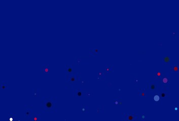 Light Blue, Red vector pattern with spheres.