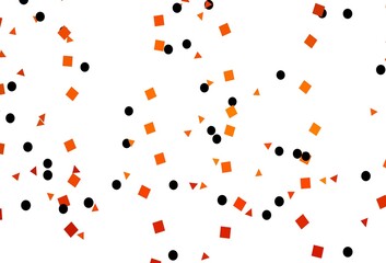 Light Orange vector cover in polygonal style with circles.