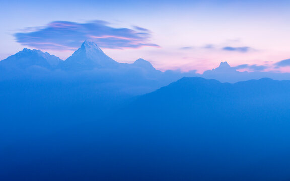 Annapurna range at dawn