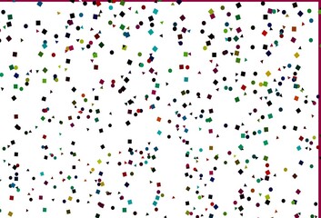 Light Multicolor, Rainbow vector layout with circles, lines, rectangles.