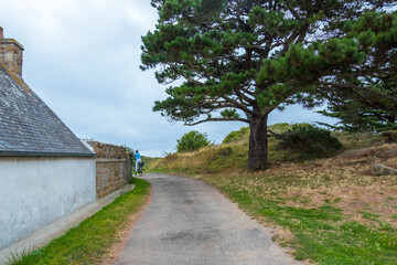 Local road at Ile de Brehat in France
