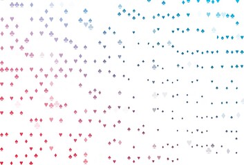 Light Blue, Red vector cover with symbols of gamble.