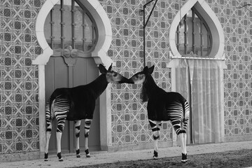 okapi in the zoo